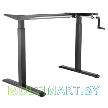 Стол для работы стоя ErgoSmart Manual Desk 1380x800x18 мм (альпийский белый/черный) картинка 4